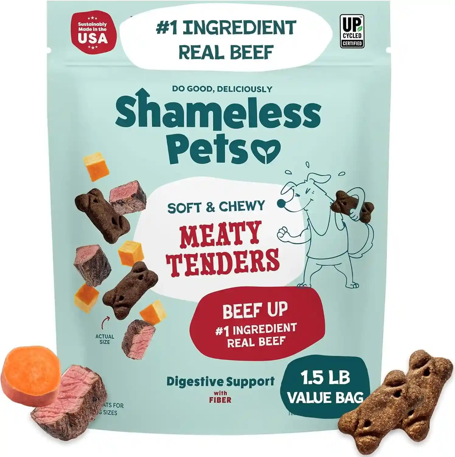 shameless-pets-soft-dog-treats-bacon-me-crazy-meaty-tenders-soft-chewy-treats-for-dogs-real-bacon-1st-ingredient-grain-free-healthy-treats-for-small-medium-large-dogs-8oz