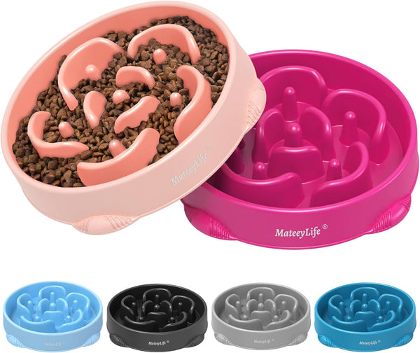 Mateeylife 2-Pack Slow Feeder Dog Bowls, 2 Cups, Dog Puzzle Feeder Bowl | Food-Contact Safe, Dishwasher Safe, Non-Slip Base, Maze Design, for Fast Eaters, for Dogs and Cats, Daily Mealtimes15