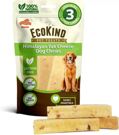 Ecokind Yak Cheese Himalayan Dog Chews, Yak Chews for Large Dogs, 4-5 Bones | 1 Lb, Long Lasting for Aggressive Chewers, Only 3 Ingredient Natural High Protein Dental Dog Treats, No Additives or Lactose12