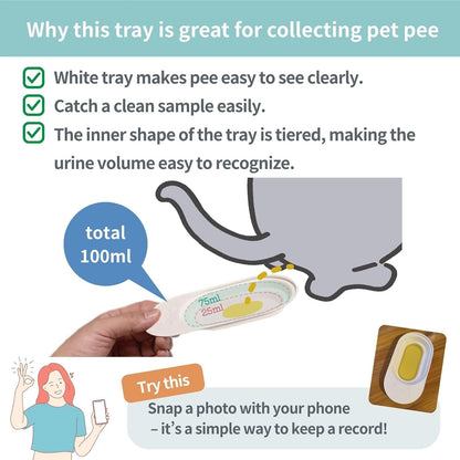 Cat Urine Collection Kit (6-Pack) – Clean Catch Urine Sample Tray for Cats & Small Dogs – Disposable Pet Urine Collector Tray – No Special Litter Needed – Made in Japan3