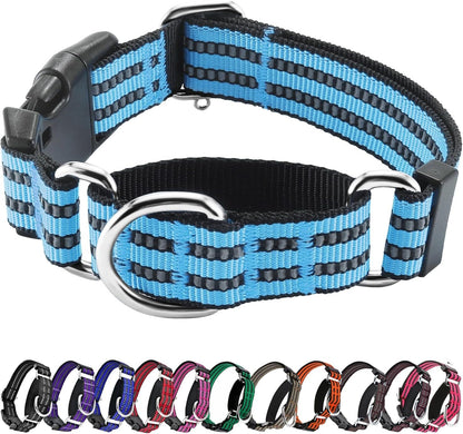 Martingale Collars for Dogs, Reflective Escape Proof Training Dog Collars with Quick Release Buckle,Adjustable No Slip Nylon Dog Collar for Medium Pets15