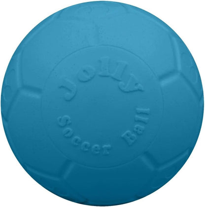 Jolly Pets Large Soccer Ball Floating-Bouncing Dog Toy, 8 Inch Diameter, Ocean Blue | Large 8 Inch Durable Dog Soccer Ball for Dogs 60 to 90 Lbs, Won'T Deflate When Punctured, Floats for Water Play, Made in USA13