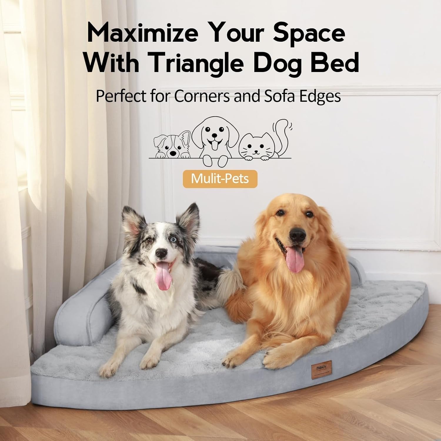 mekiy-orthopedic-waterproof-dog-bed-with-sides-for-extra-large-sizes-dogs-egg-crate-foam-waterproof-liner-anti-slip-bottom-space-saving-perfect-for-corners-and-sofa-edges-40-x-40-inch