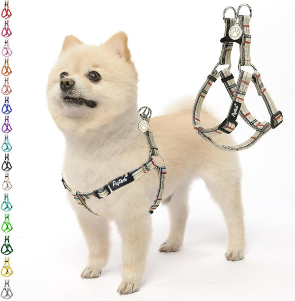 PUPTECK No Pull Dog Harness Soft Adjustable Basic Nylon Step in Puppy Vest Outdoor Walking with ID Tag42