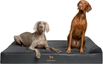 NOAH & PAW Large Dog Bed, 35X25X8.7 Inch, Orthopedic Dog Beds, Eggshell Memory Foam Infused with Cooling Gel, Water Resistant, Machine Washable, Includes Inner Cover (Velvet Collection)37