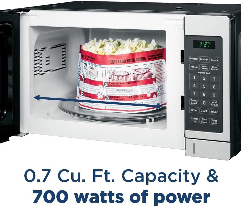 gcst07n1wss-countertop-microwave-oven-700-watt-compact-0-7-cu-ft-stainless-steel-bundle-with-2-yr-cps-enhanced-protection-pack-and-deco-chef-pair-of-red-heat-resistant-oven-mitt