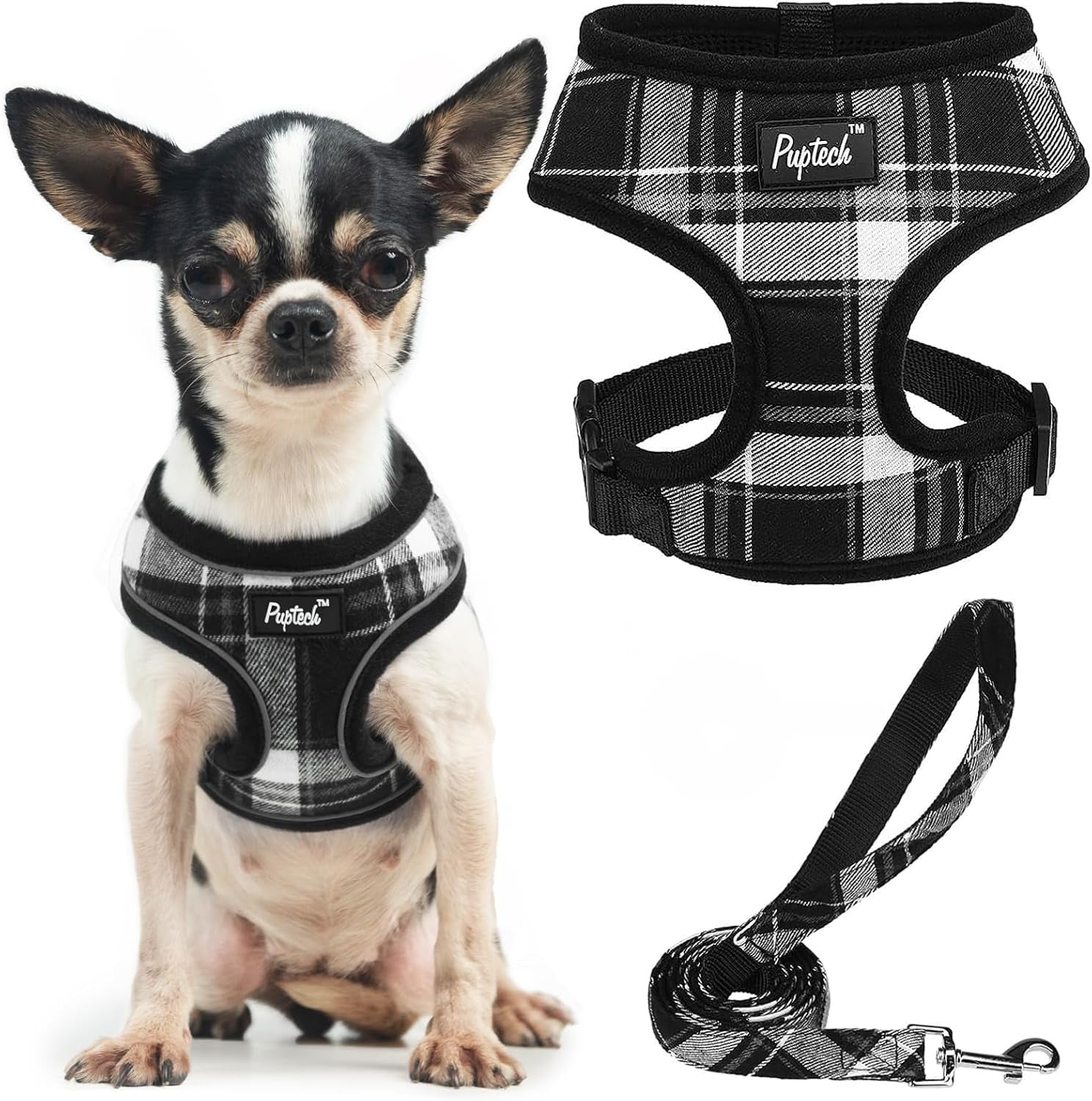 pupteck-soft-mesh-dog-harness-small-sized-and-leash-set-pet-puppy-cat-comfort-padded-vest-no-pull-harnesses-beige-s