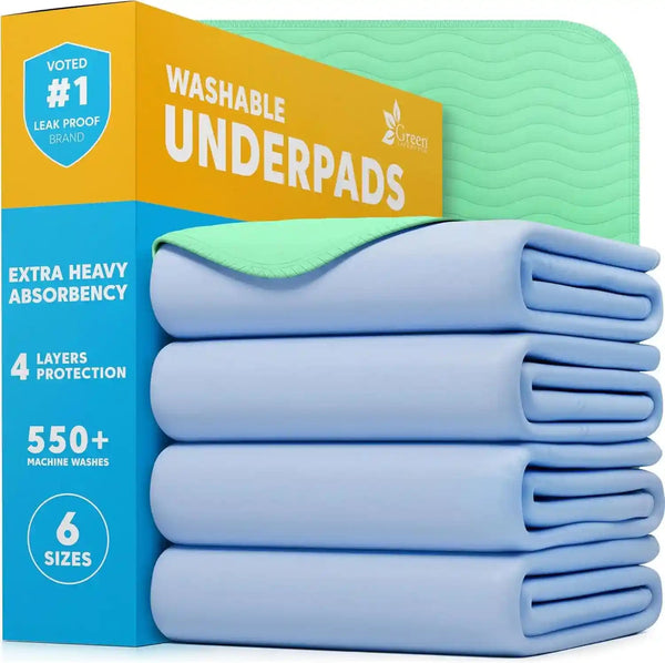 GREEN LIFESTYLE Washable Pee Pads for Dogs - Waterproof Reusable Puppy Pads with Anti-Slip Backing, Pet Training Pad for Puppy Playpen, Crate, Whelping Box, Potty Training (Pack of 6 - 30X34)21