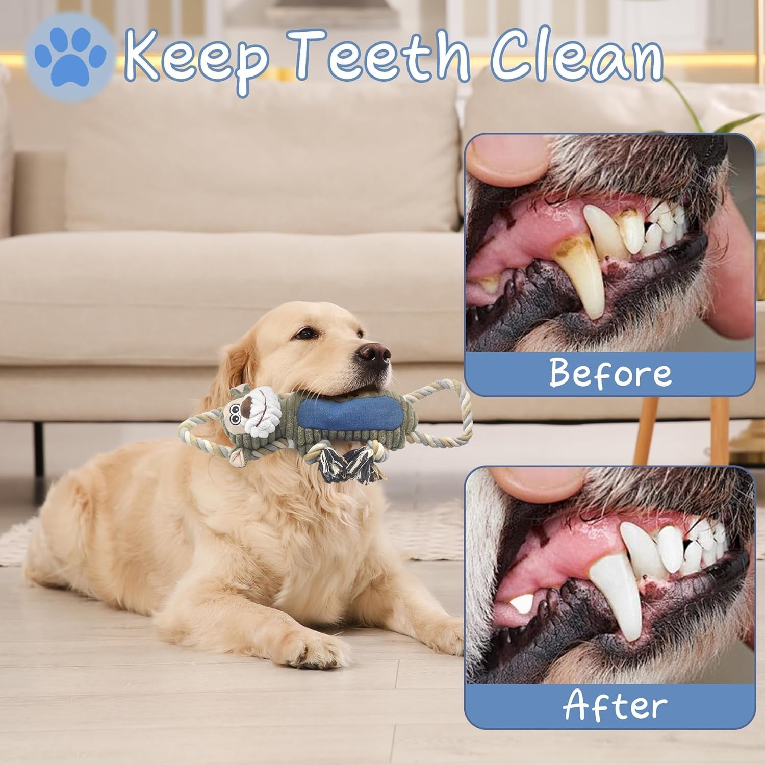 buypow-funny-plush-dog-chew-toys-squeaky-dog-toys-interactive-tug-of-war-puppy-toys-stuffed-dog-toys-for-small-medium-and-large-dogs-monkey