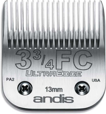 Andis 72600 Ultraedge Detachable Blade, Size 7FC, 1/8In Cut, Chrome | Carbonized Steel for Long-Lasting Sharpness, Ideal for Short Body Trims & Sanitary Dog Grooming2