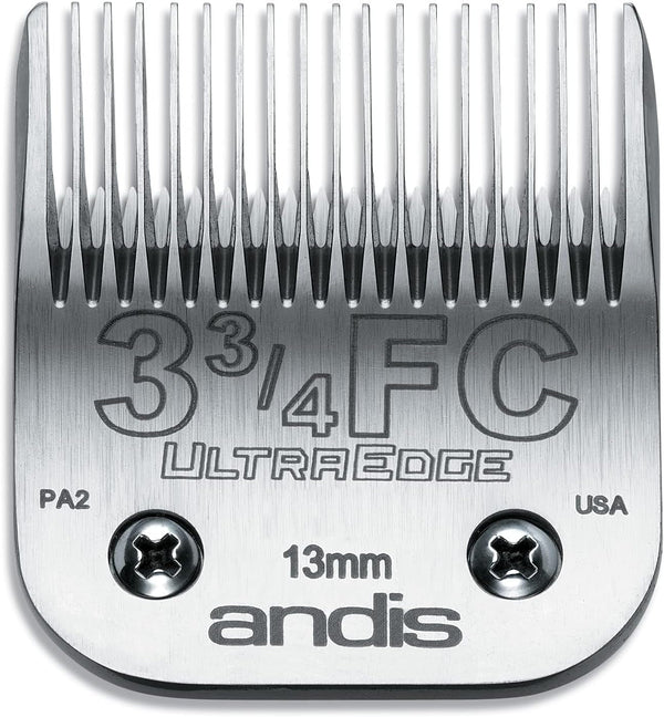 Andis 72600 Ultraedge Detachable Blade, Size 7FC, 1/8In Cut, Chrome | Carbonized Steel for Long-Lasting Sharpness, Ideal for Short Body Trims & Sanitary Dog Grooming2