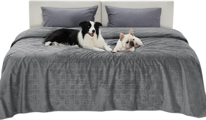 Bedsure Waterproof Couch Cover for Dogs Washable - Waterproof Blanket for Large Dogs Couch Sofa Bed Cozy, Lightweight Furniture Protector for Pet Cat Quick Drying, Ash Grey, 52X82In21