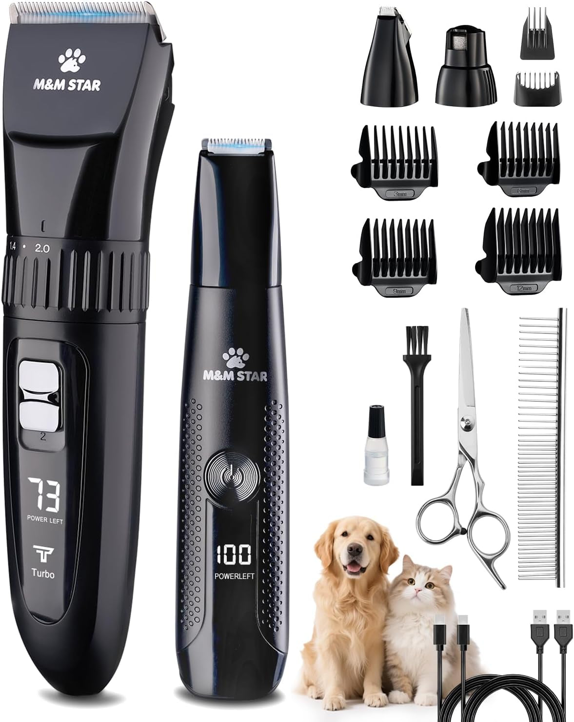 m-m-star-dog-grooming-kit-quiet-dog-clippers-for-grooming-heavy-thick-coats-cordless-pet-hair-trimmer-shaver-with-paw-trimmer-low-noise-rechargeable-clippers-for-small-large-dogs-cats
