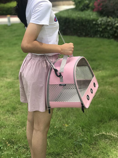 Guinea Pig Carrier Backpack, Clear Bubble Window Backpack for Guinea Pig, Bunny Rat Bird (Black, Carrier)6