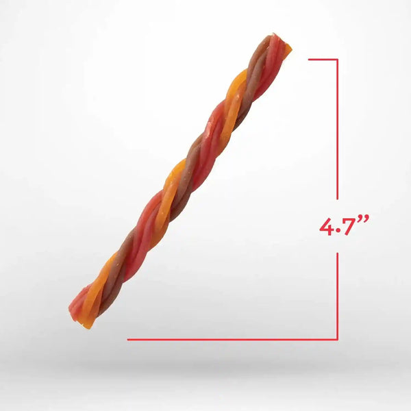 Dreambone Triple Flavor Twisties Dog Treats, Daily Rawhide-Free Chew, Digests Safely, with Real Protein, Beef, Pork, Chicken and Veggies, 25 Count9