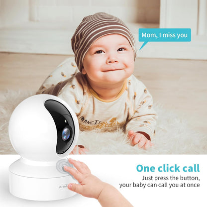 Pet Camera, 2K HD Dog Camera with Phone APP, 360° Pan/Tilt View Puppy Cam, One Click Call for Baby Monitor, Magivpix Night Vision,Motion Tracking Alarm with Cloud/Local Sd,Home Indoor Security Cam3