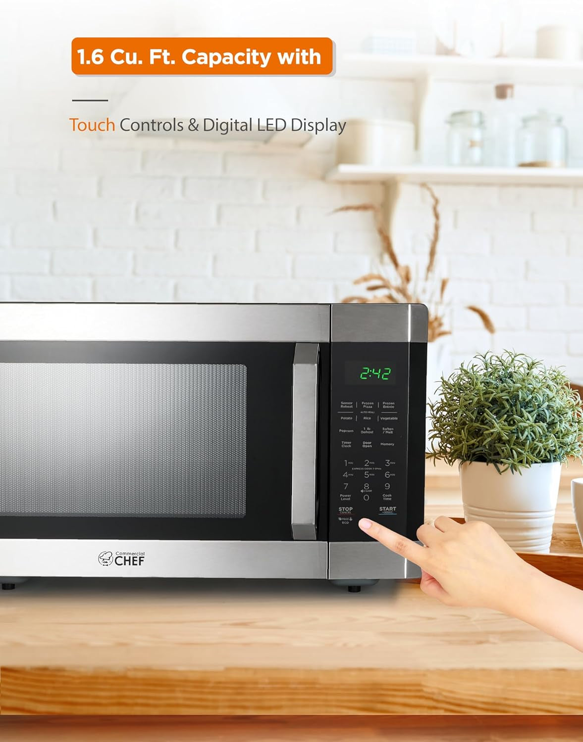 1-6-cu-ft-countertop-microwave-oven-chm16ms6-stainless-touch-controls-with-digital-led-display-1100w-13-6-turntable-plate-push-button-door-10-power-levels