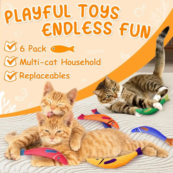 Cat Toys for Indoor Cats, 6 Pack Interactive Catnip Toys for Bored, Kitten Kicker Toy for Kitty with Sound, Cat Chew Toys for All Breeds7