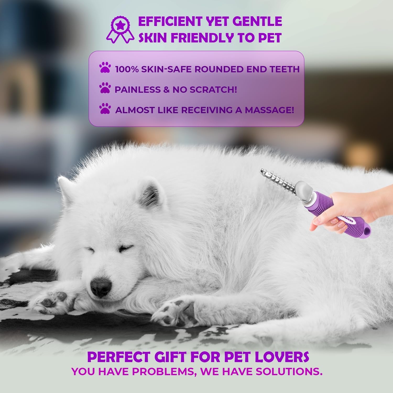 genpepado-dematting-undercoat-rake-comb-for-dogs-cats-with-long-2-5-in-stainless-steel-safety-blades-for-removing-knots-mats-tangles-pet-grooming-deshedding-brush-tool-with-anti-slip-grip