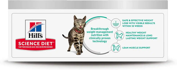Hill'S Science Diet Adult Perfect Weight Wet Cat Food Variety Pack | #1 Veterinarian Recommended, Vegetable & Chicken and Liver & Chicken, 2.9 Oz. Cans, 12-Pack2