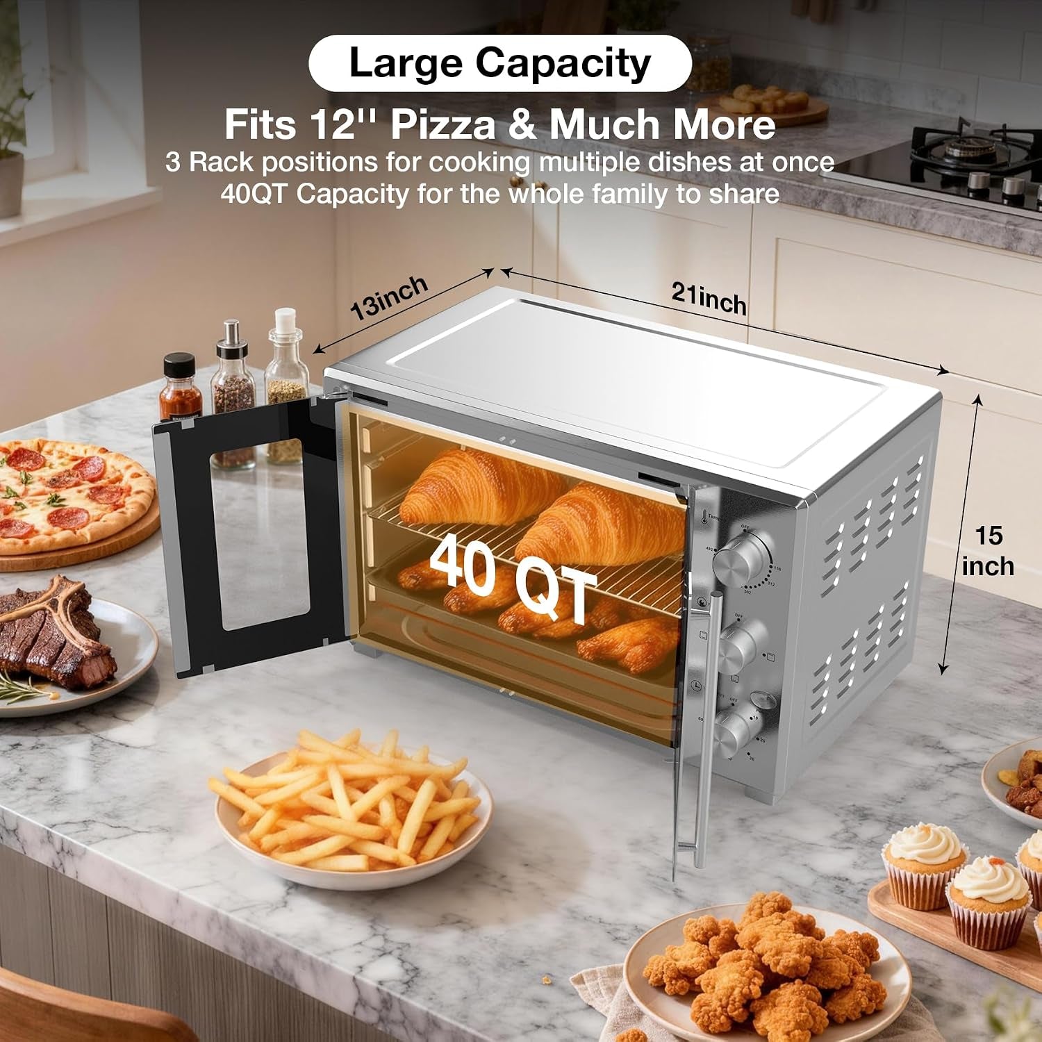 8-in-1-french-door-countertop-toaster-oven-compact-countertop-oven-with-infrared-speedheat-for-bake-broil-toast-fits-12-pizza-38l-capacity-158-482-f-temp-controls-60-min-timer-silver