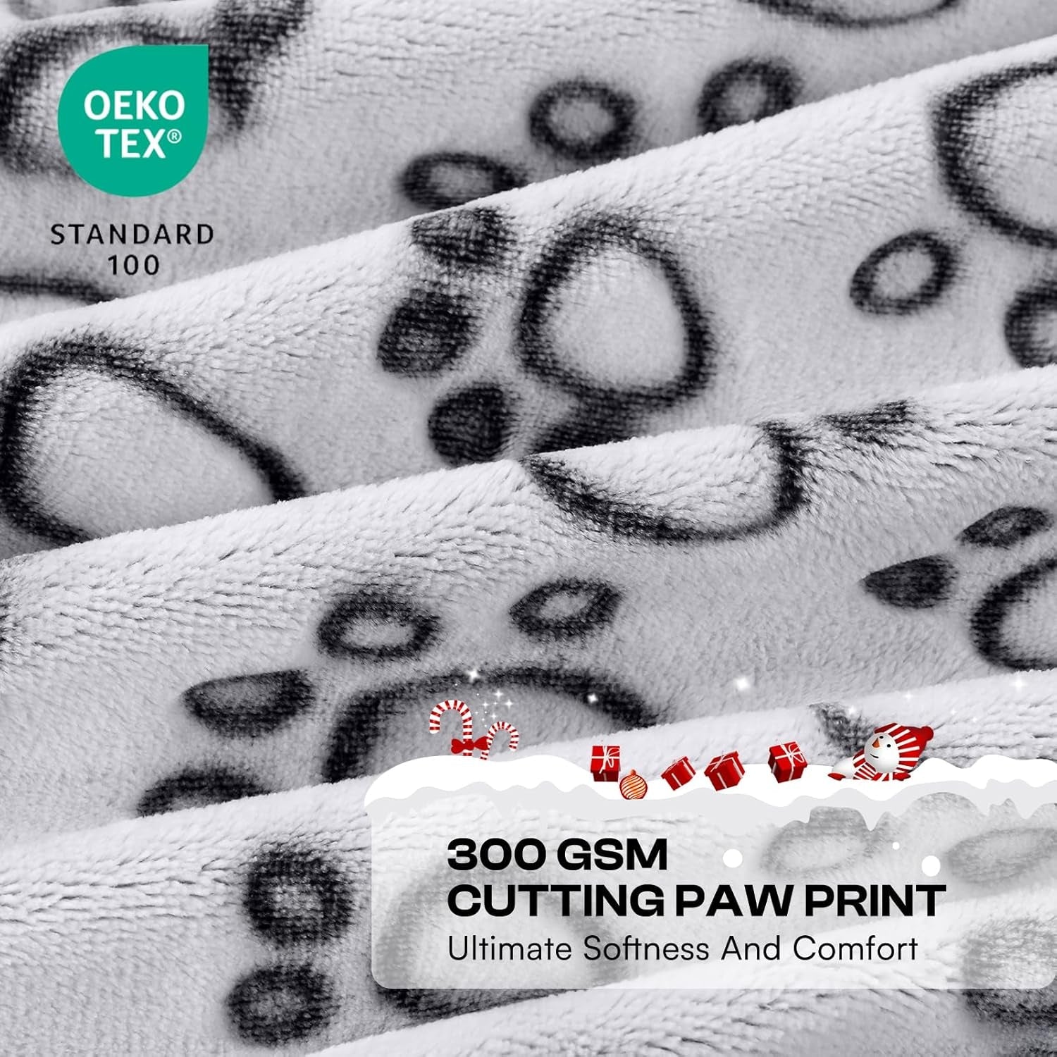 luciphia-fluffy-paw-print-dog-blanket-large-medium-small-soft-fleece-throw-300gsm-cozy-blanket-for-crate-couch-car-bed-a-puppy-cat-essential-and-dog-gift-for-pet-parents-grey-30x20