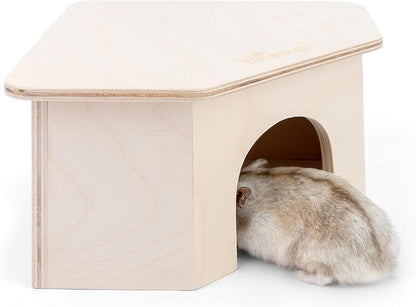 Niteangel Birch Chamber-Maze Hamster Hideout - Small Pets Woodland House Habitats Decor for Hamster Mice Gerbils Mouse10