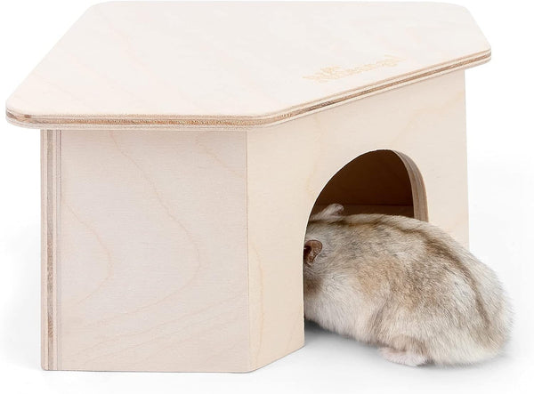 Niteangel Birch Chamber-Maze Hamster Hideout - Small Pets Woodland House Habitats Decor for Hamster Mice Gerbils Mouse10