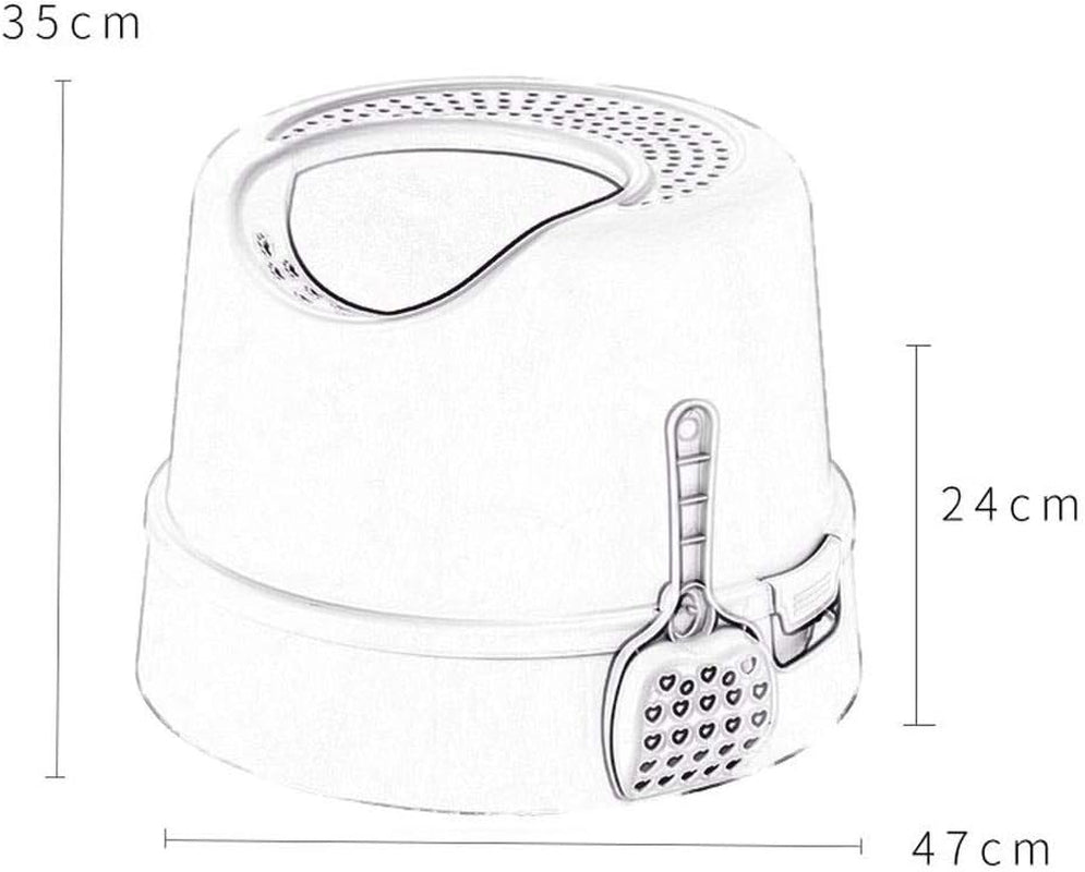 dog-potty-training-toilet-top-entry-cat-litter-bowl-anti-splashing-toilet-semi-closed-tray-fully-enclosedwhite
