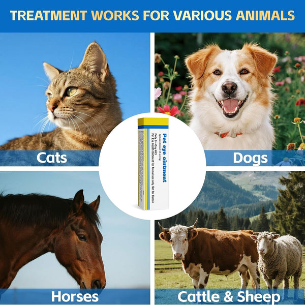 Pet Eye Health for Dogs, Cats, Cattle, Sheep, Horses, Birds and Puppies, Kitten - 1 Tube 0.35 Oz /10G2