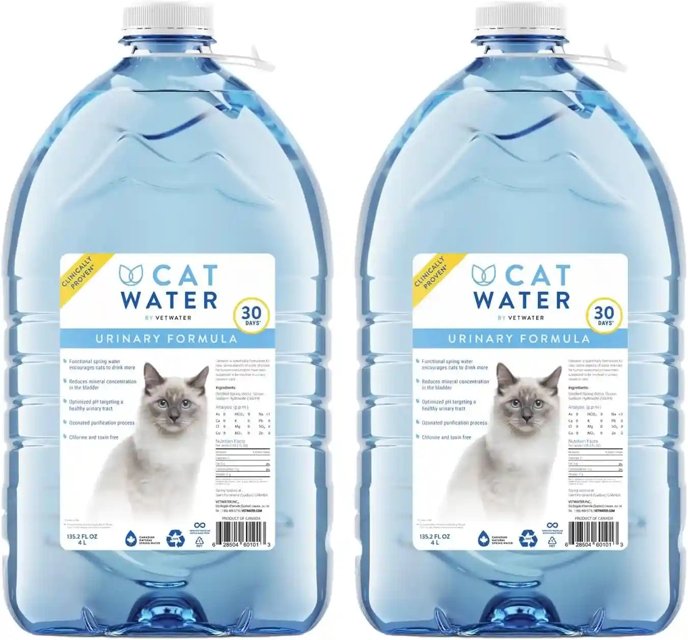 catwater-by-vetwater-ph-balanced-and-mineral-free-cat-water-clinically-proven-urinary-formula-helps-prevent-cat-urinary-issues-flutd-135-2-oz-2-pk-clear-cw60101-2