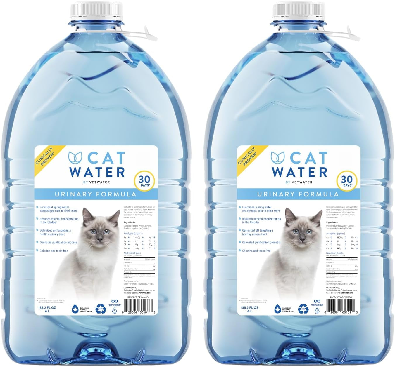 catwater-by-vetwater-ph-balanced-and-mineral-free-cat-water-clinically-proven-urinary-formula-helps-prevent-cat-urinary-issues-flutd-135-2-oz-2-pk-clear-cw60101-2