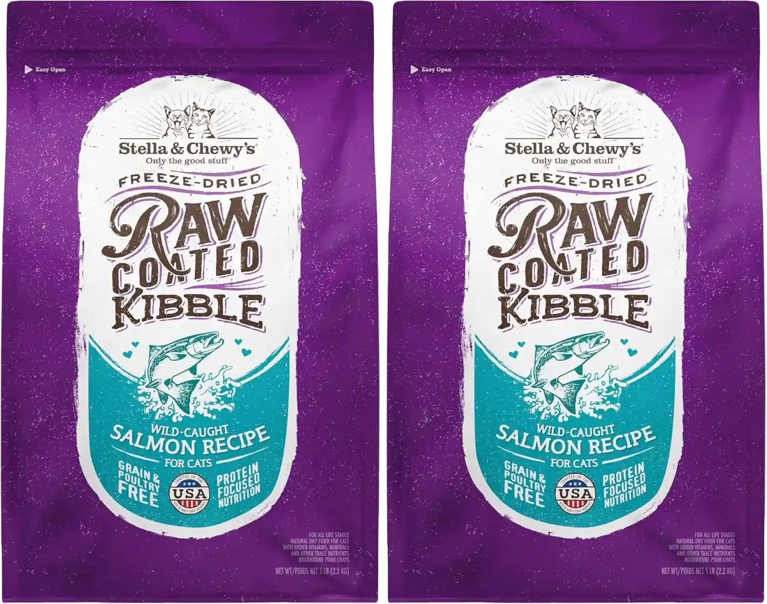 stella-chewys-raw-coated-cat-food-high-protein-grain-free-kibble-with-cage-free-chicken-premium-digestive-support-with-probiotics-natural-small-kibble-perfect-for-picky-eaters-2-5lb-bag