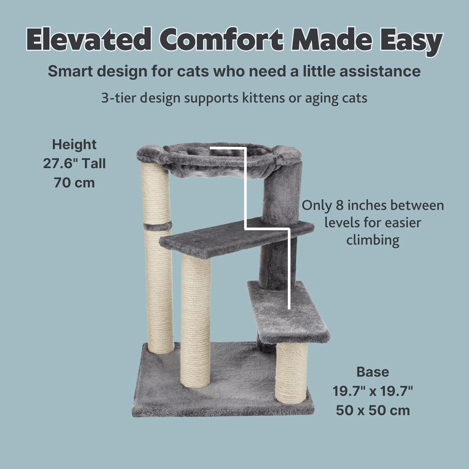 trixie-baza-senior-cat-tree-with-hammock-and-steps-scratching-posts-cat-playground-gray-medium