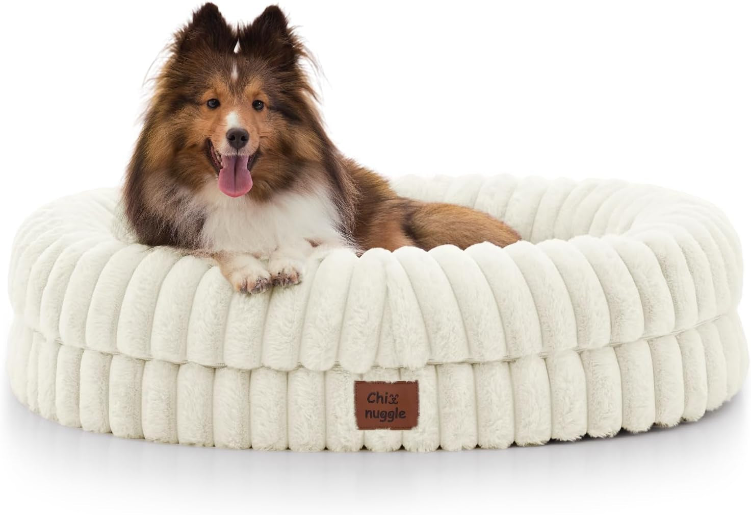 chixnuggle-orthopedic-dog-bed-washable-cover-faux-fur-bolster-pet-couch-waterproof-egg-crate-foam-non-slip-bottom-for-small-medium-dogs-dark-grey-30-24-7-dog-sofa-puppy-bed