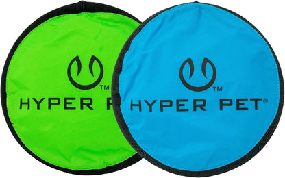 Hyper Pet Flippy Flopper Flying Disc Soft Dog Toy 9 Inch, Floats, 2 Pack | Safe on Teeth for All Breeds, Stays on the Water Surface for Pool and Lake Fetch Games, Colors May Vary with Every Order1