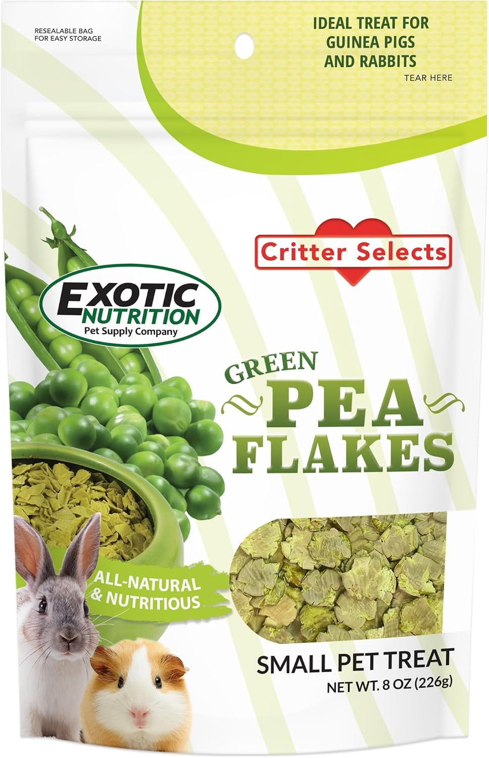 exotic-nutrition-green-pea-flakes-3oz-healthy-unique-treat-rat-degu-prairie-dog-chinchilla-hedgehog-parrot-guinea-pig-rabbit-hamster