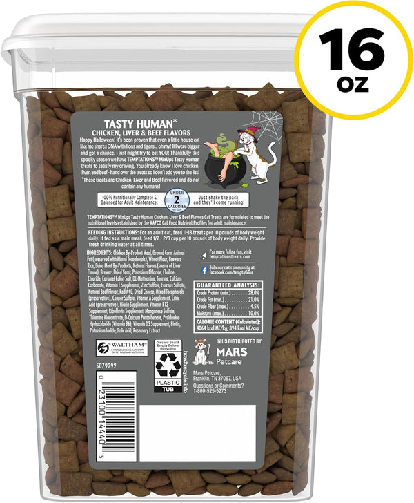 Temptations Mixups Crunchy and Soft Cat Treats, Tasty Human, 16 Oz | under 2 Calories per Treat, 100% Complete & Balanced for Adult Cats, Resealable Pouch, Crunchy Outside, Soft Inside9