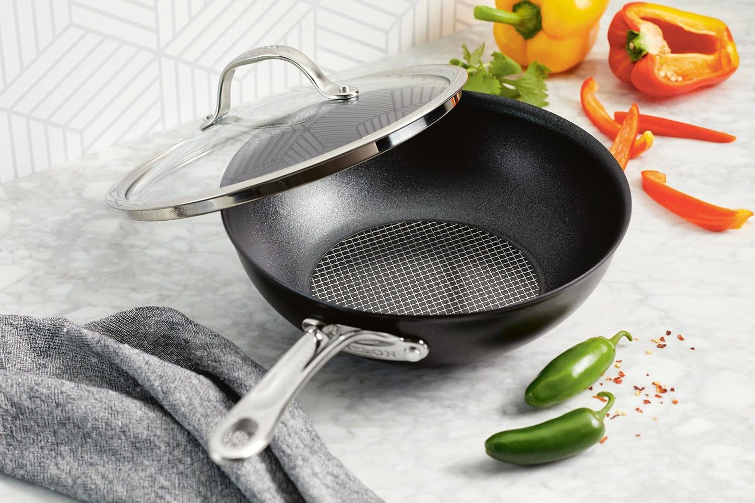 x-seartech-aluminum-nonstick-cookware-stir-fry-wok-with-lid-10-inch-super-dark-gray