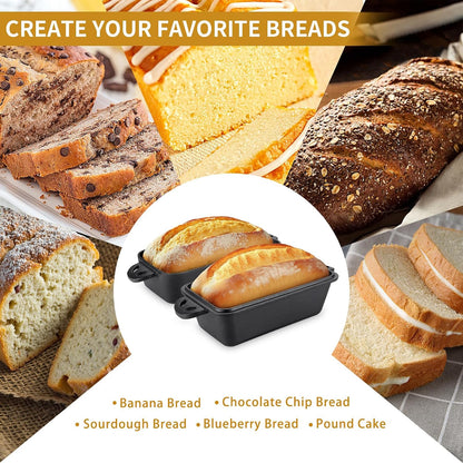 Cast Iron Loaf Pan with Lid 9X5 Inch - Bread Baking Pans for Homemade Bread, 2 Piece Set6