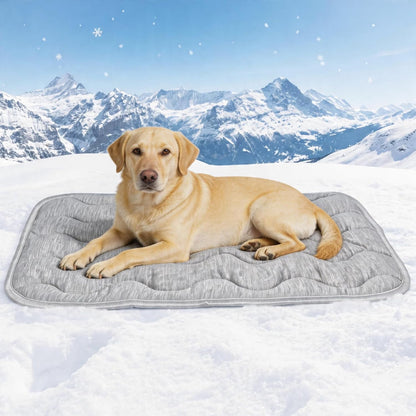 Dog Cooling Mat Q-Max>0.4 39.4" *27.6" Self Cool Pad for Dogs and Cats with Anti-Slip Bottom, Washable Portable Pet Sleeping Pad for Summer，Larger Size Grey1