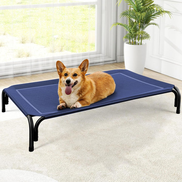 Czpalo Outdoor Elevated Dog Bed for Large Sized Dogs, No-Tool Assembly. | Raised Design Promotes Airflow. Tool-Free Assembly, Easy-To-Clean Mesh, Portable, with Anti-Skid Feet. Indoor/Outdoor Use.13