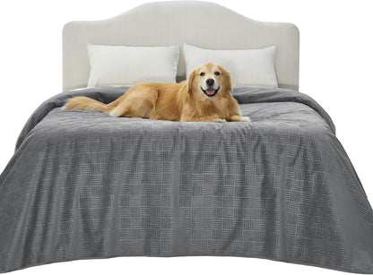 Bedsure Waterproof Couch Cover for Dogs Washable - Waterproof Blanket for Large Dogs Couch Sofa Bed Cozy, Lightweight Furniture Protector for Pet Cat Quick Drying, Ash Grey, 52X82In13