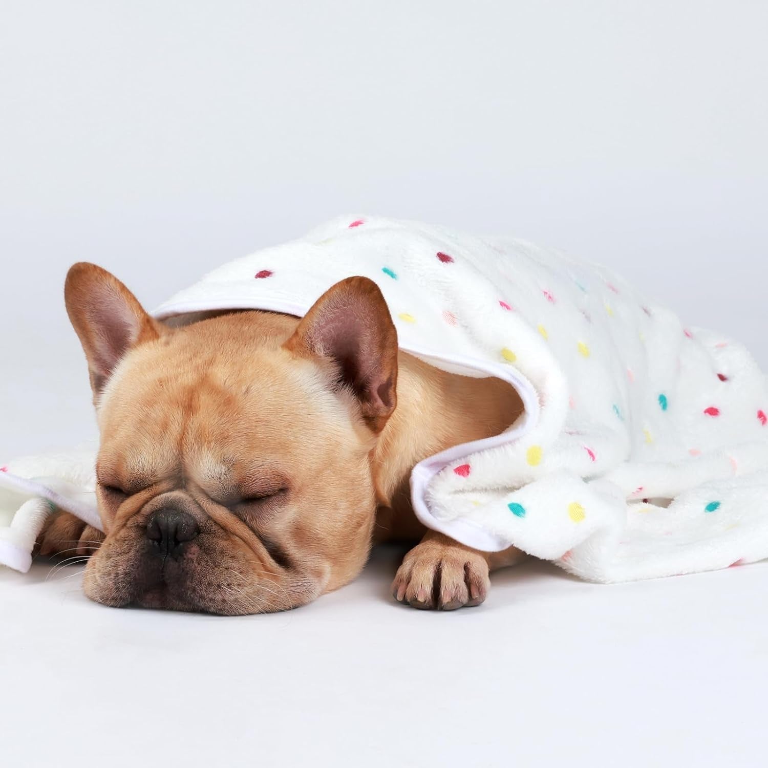 1-pack-3-blankets-super-soft-cute-dot-pattern-pet-blanket-flannel-throw-for-dog-puppy-cat-beige-brown-pink-small