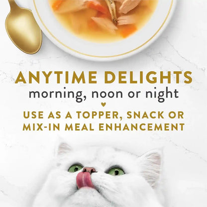 Purina Fancy Feast Broths, Classic Seafood Wet Cat Food, 1.4 Oz, 12-Pack5