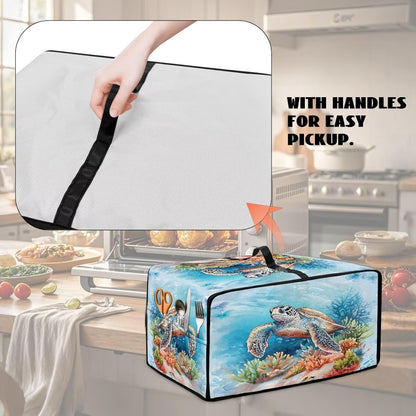 Turtle Design Heavy Duty Large Toaster Oven Cover Polyester Dust Protector Air Fryer Microwave Bread Machine Kitchen Countertop L, 22.5X18.5X12.99 Inches5