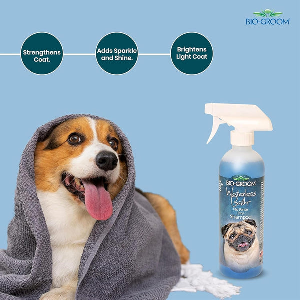 Bio-Groom Waterless Dog Shampoo - Tearless, No-Rinse, Dog Bathing Supplies, Puppy Wash, Cat Grooming Supplies, Cruelty-Free, Product Made in USA, Dry Shampoo Spray - 16 Fl Oz 1-Pack4