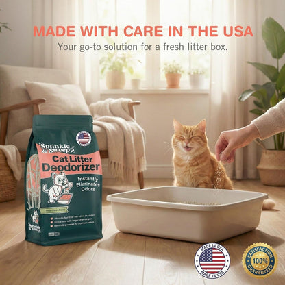 Sprinkle & Sweep: Litter Box Deodorizer - 8Oz Bag - Cat & Kitten Home Odor Neutralizer, Ultra-Absorbent Formula, Non-Toxic & Safe, Pet Smell Control6