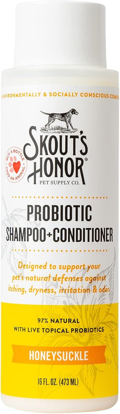 SKOUT'S HONOR Probiotic Dog Shampoo and Conditioner - DOTW, 16 Oz | Hydrating Natural 2-In-1 for Itchy Skin, Microbiome-Friendly with Avocado Oil & Omega-3S, Paraben & Sulfate-Free15