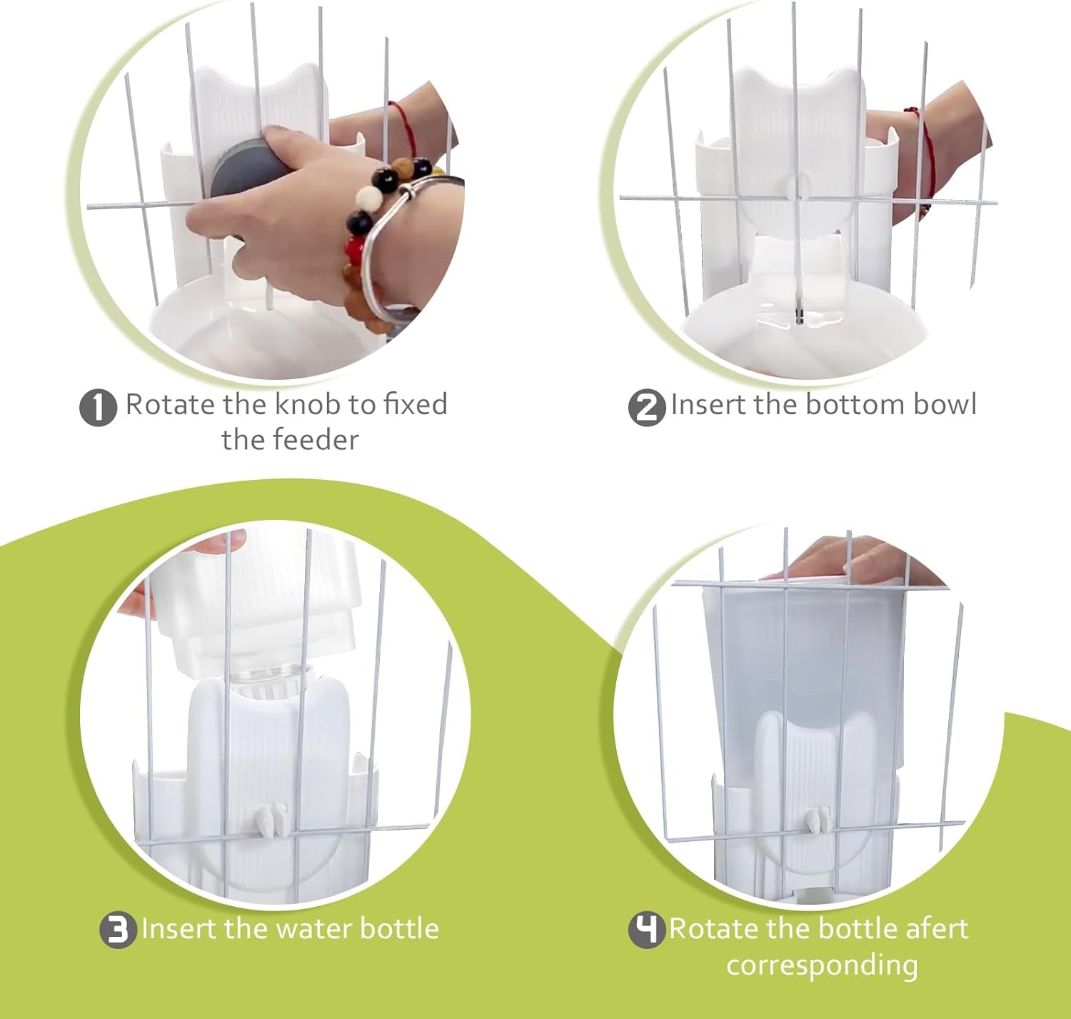 hanging-cage-automatic-small-pet-food-bowl-water-bottle-dispenser-1l-auto-gravity-pet-feeder-and-waterer-set-kennel-feeding-station-crate-feeder-dish-for-rabbit-puppy-cats-ferret-grey